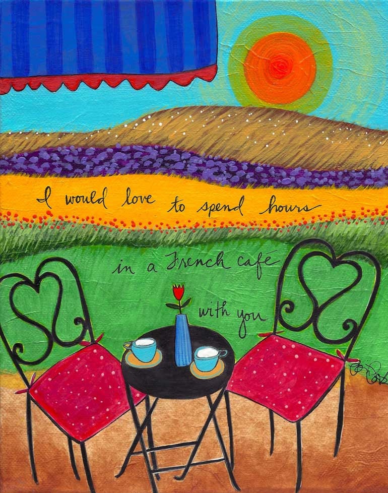 Greeting Card : French Cafe