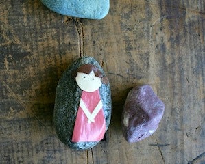 Story Stone - Child Dressed in Pink