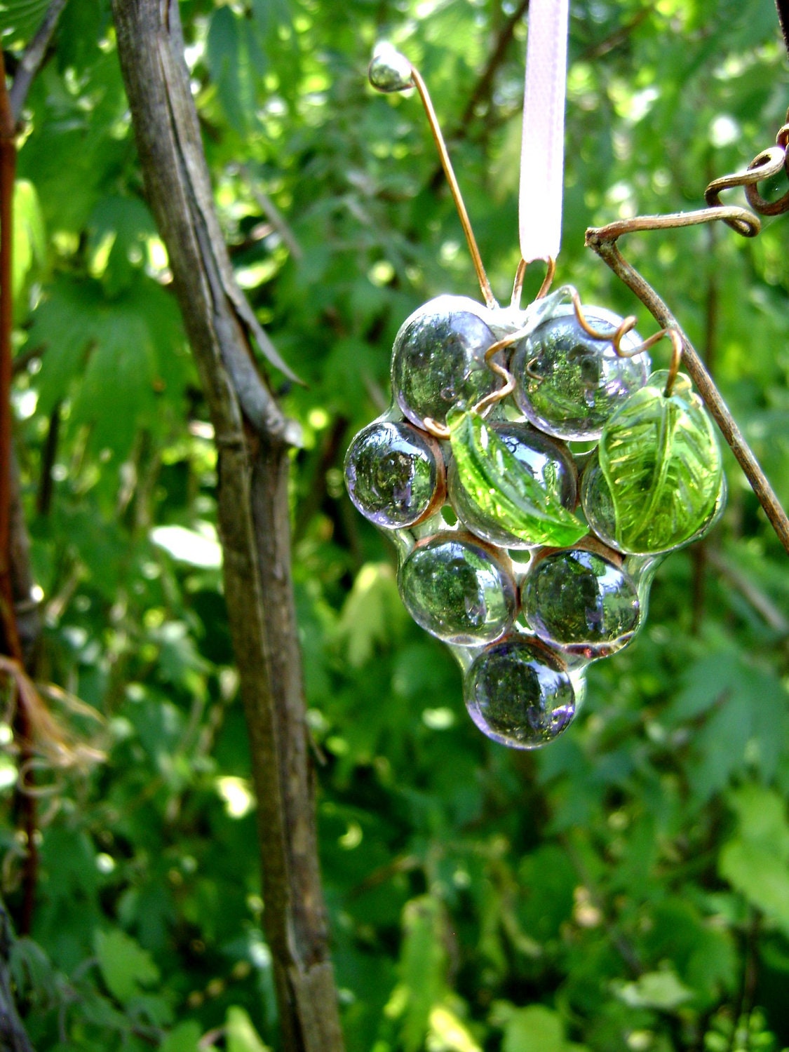 Grapes Purple Wine Stained Glass Suncatcher Easter Valentines Mothers Day Wedding Favor Birthday Housewarming Fathers Birthday Gift