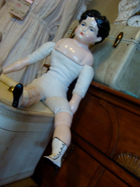 Antique Doll Stunning Original Large German Porcelain Doll