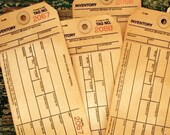 6 Old Nostalgic hand dyed Inventory  Large Shipping Tags