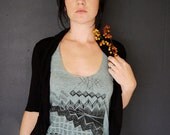 Astral Teepee - womens tri-blend racer back jersey tank top - black - by Bark Decor