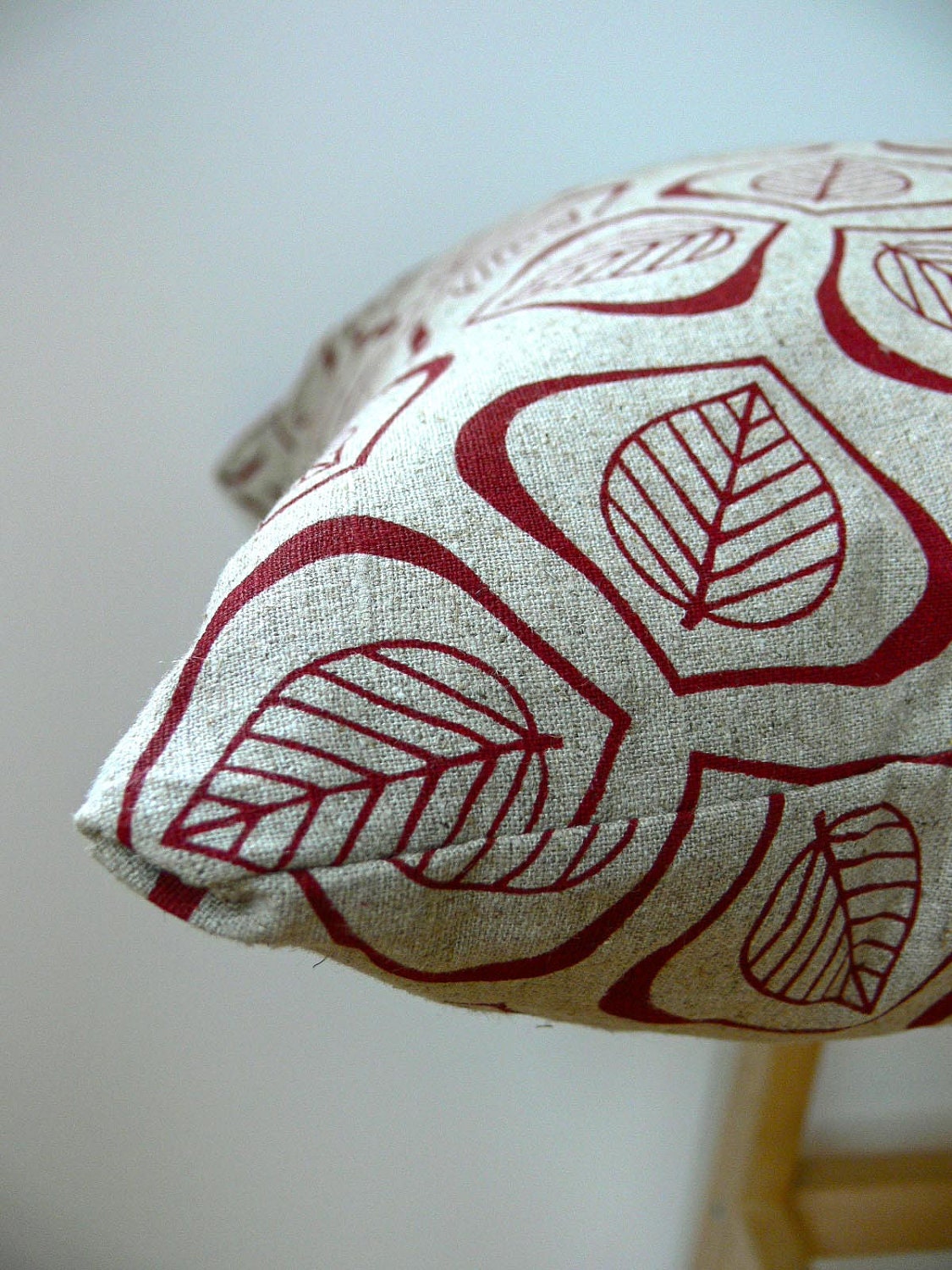 Leaves Cushion Cover in Rust - 45cm x 45cm