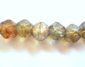 Lg. 10mm English Cut Czech Beads, Luster Mix, Set of 12