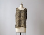 Leopard Print Silk Shell / Silk Shell /  Layering Piece
