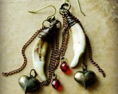 Feral Romance Bohemian Fang Earrings for Valentines Day.
