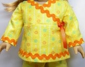 American girl sunshine yellow pajamas