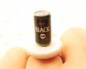 Japanese Coffee  Ring Miniature Food Jewelry Gifts Under 10