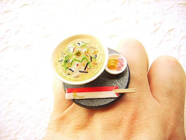 Japanese Food Ring Miniature Food Jewelry  Traditional Japanese