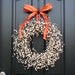 Berry Wreaths - Autumn Wreaths - Halloween Decor - Orange - Cream - Pumpkin - Door Decorations