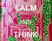 Custom Keep Calm and Think Palm Beach Magnet Personalized Preppy Chic Monogram Chevron Trellis Clover Mother's Day Graduation Gift Spring