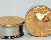 Beautiful Gold Tribal Plugs 1/2" 9/16" 5/8" 3/4" 7/8" 12mm 14mm 16mm 19mm 22mm
