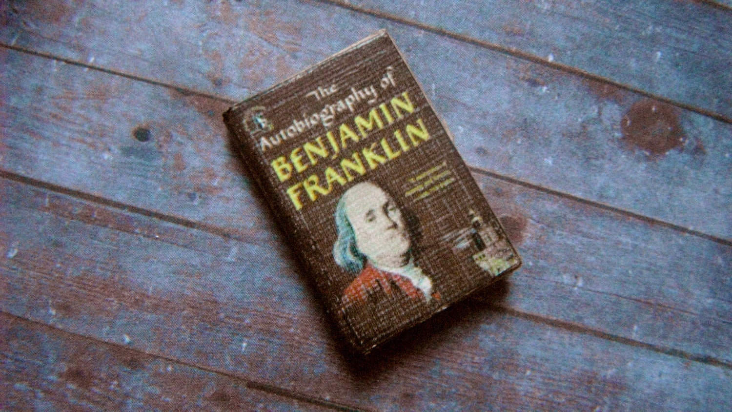 Miniature Book --- Autobiography of Benjamin Franklin
