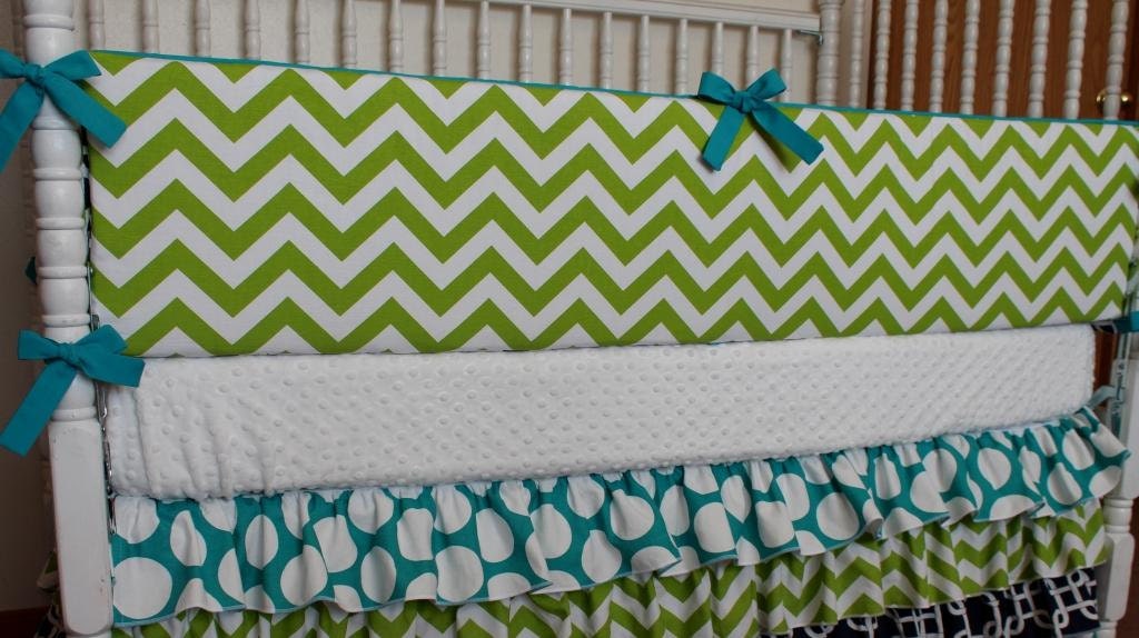 Chevron Crib Bumper - You choose the color
