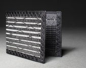 Mens RFID Wallet - Carbon Fiber Black and White - Bifold ID
