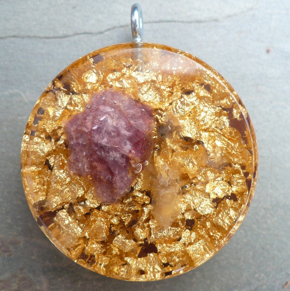 Etheric Energy Orgone Pendant with Lepidolite - Balance and Hope