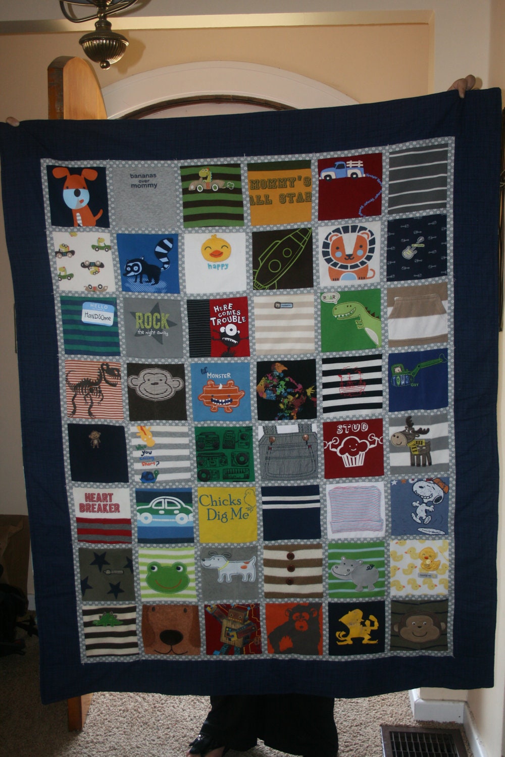 boy baby clothes quilt (48 items)