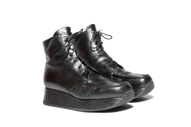 Stephane Kelian Platform Lace Up Ankle Boots 7.5