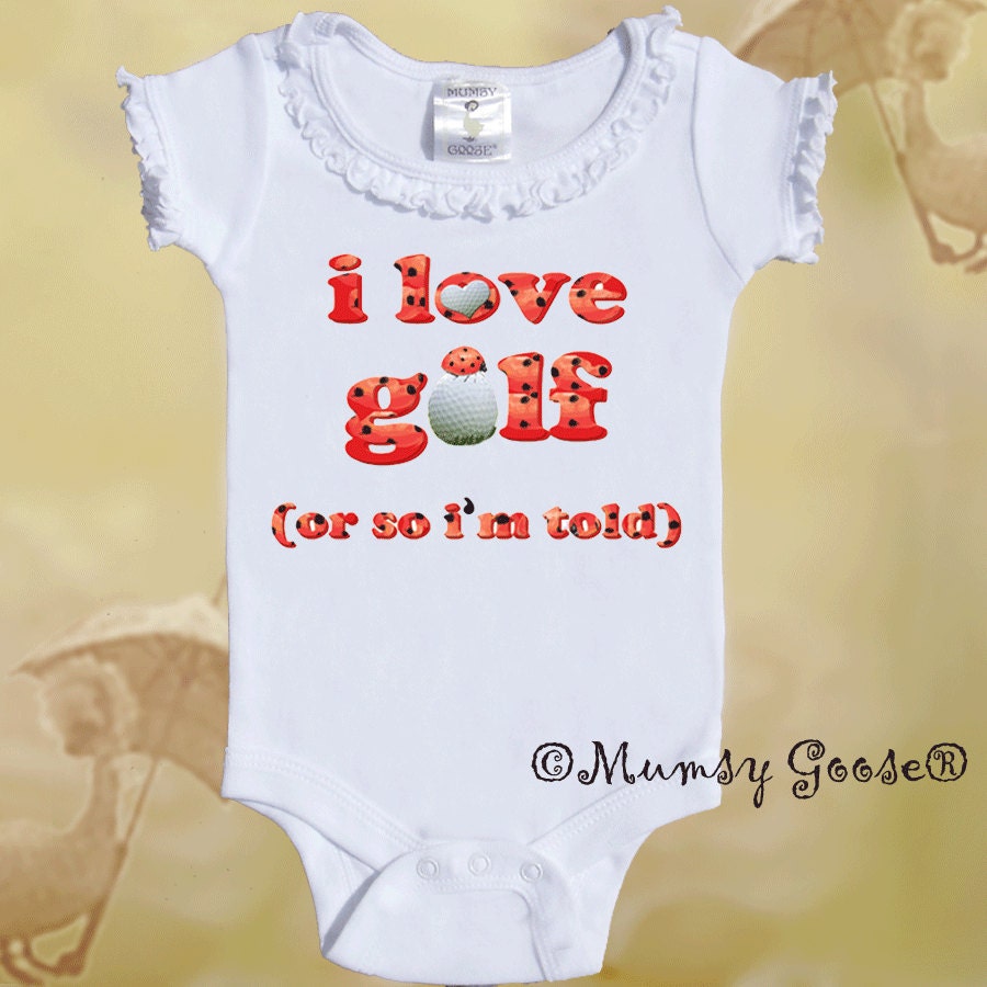 Funny Golf Onesie, Ladybug Oneise Newborn Girl Rompers to girls tees