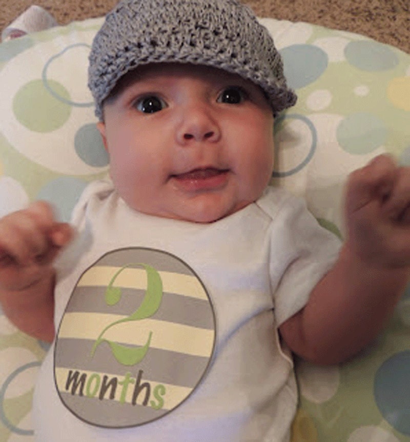 Baby Boy Onesie Stickers Baby Months Stickers Boy Onsies with hat Month Baby stickers Waterproof  Great Newborn Photo Prop