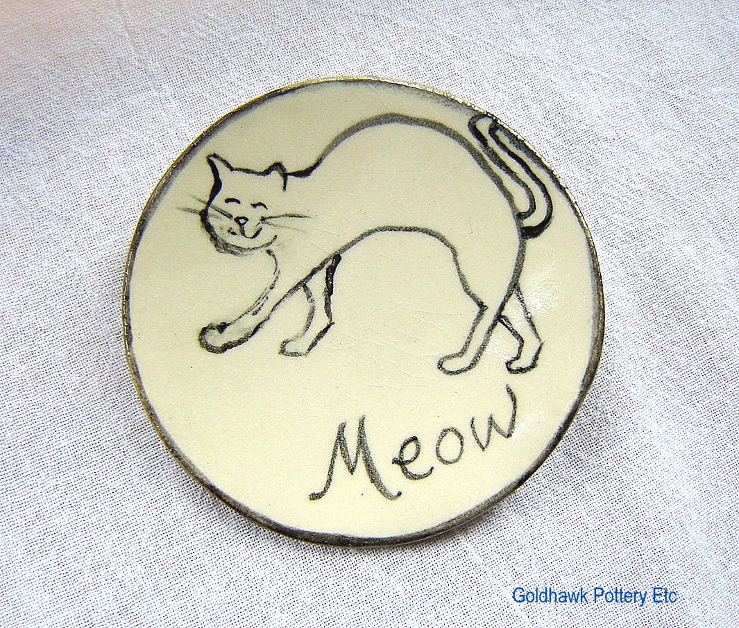 Cat Meow Dish for Candy Jewelry Spoon Rest