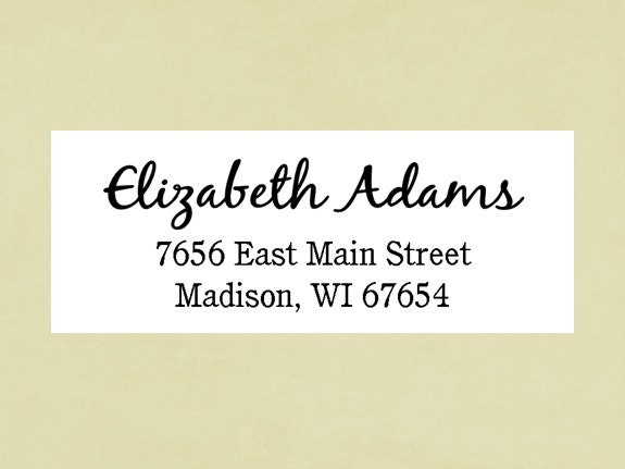 Return address labels, stickers, rectangular--black jack