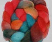 100g Hand painted English Woodland (Penistone) top roving fibre