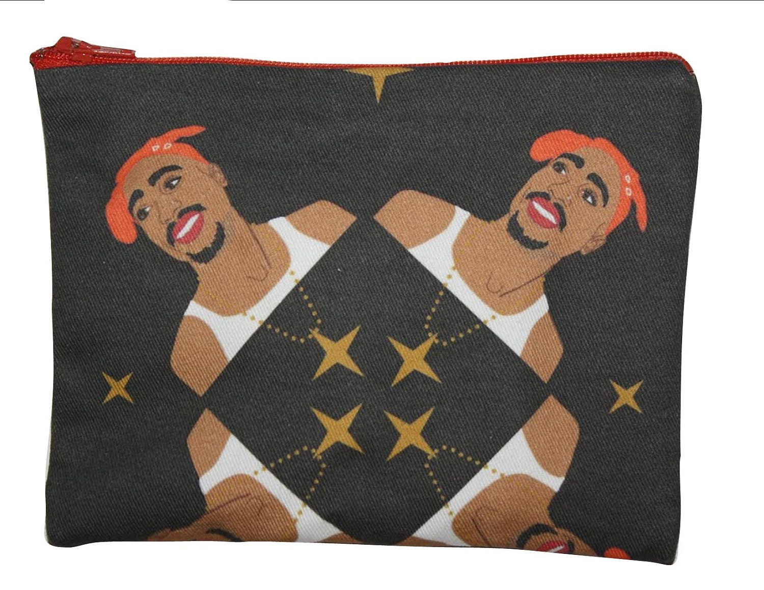TUPAC SHAKUR coin purse/ credit card holder/ makeup bag... original drawing