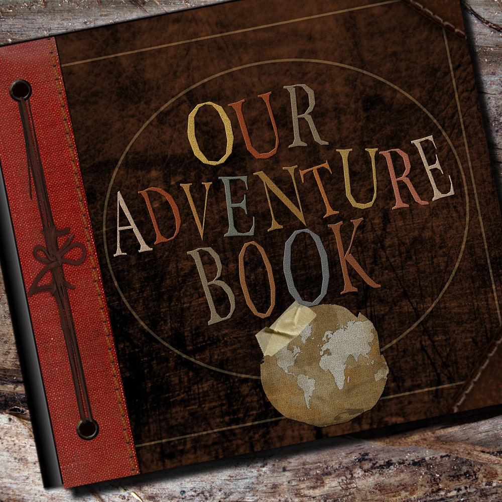 Our Adventure Book Personalized Wedding Photo Album, Scrapbook or Guest Book