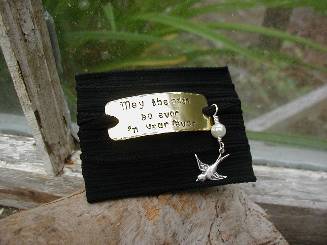The Hunger Games Bracelet Wrap - May The Odds Be Ever In Your Favor STAMPING