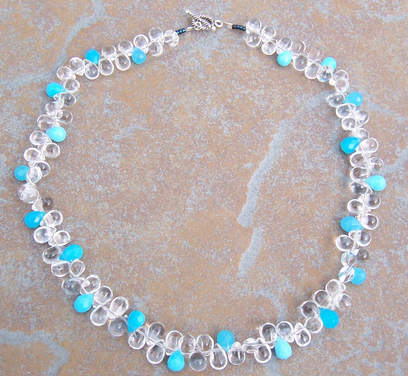 Blue Teardrop Necklace
