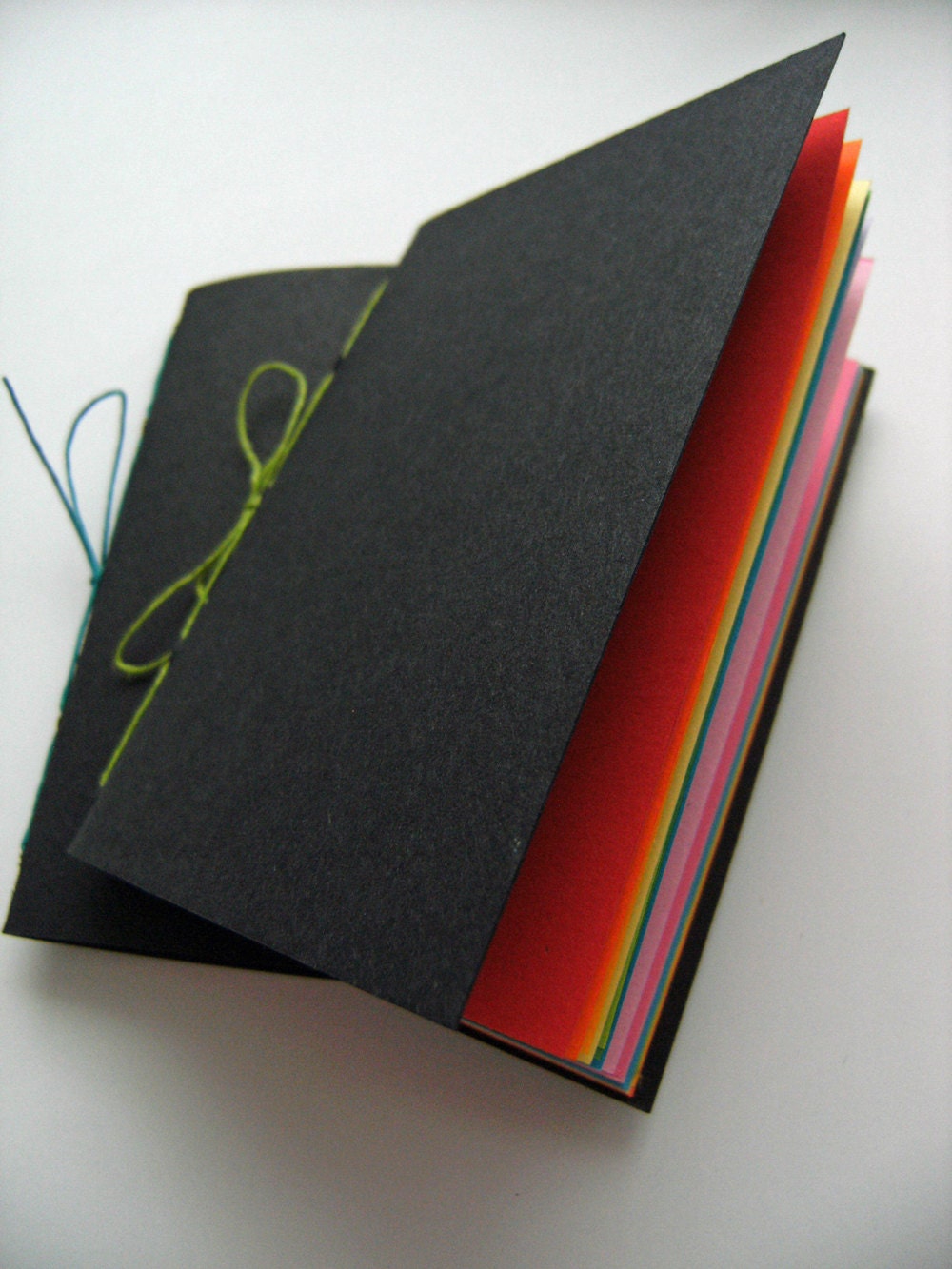 Secret Rainbow Notebook Set - Pair of Pocket Notebooks, Black with Rainbow Pages