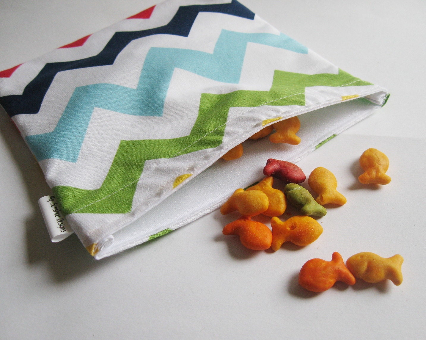 Large Reusable Bag - Rainbow Chevron