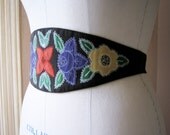 floral applique cummerbund belt