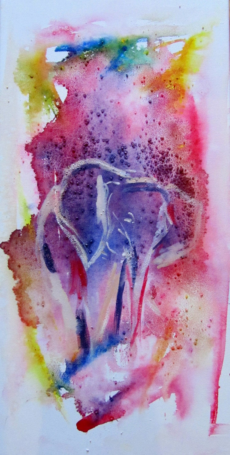 watercolor painting of an elephant