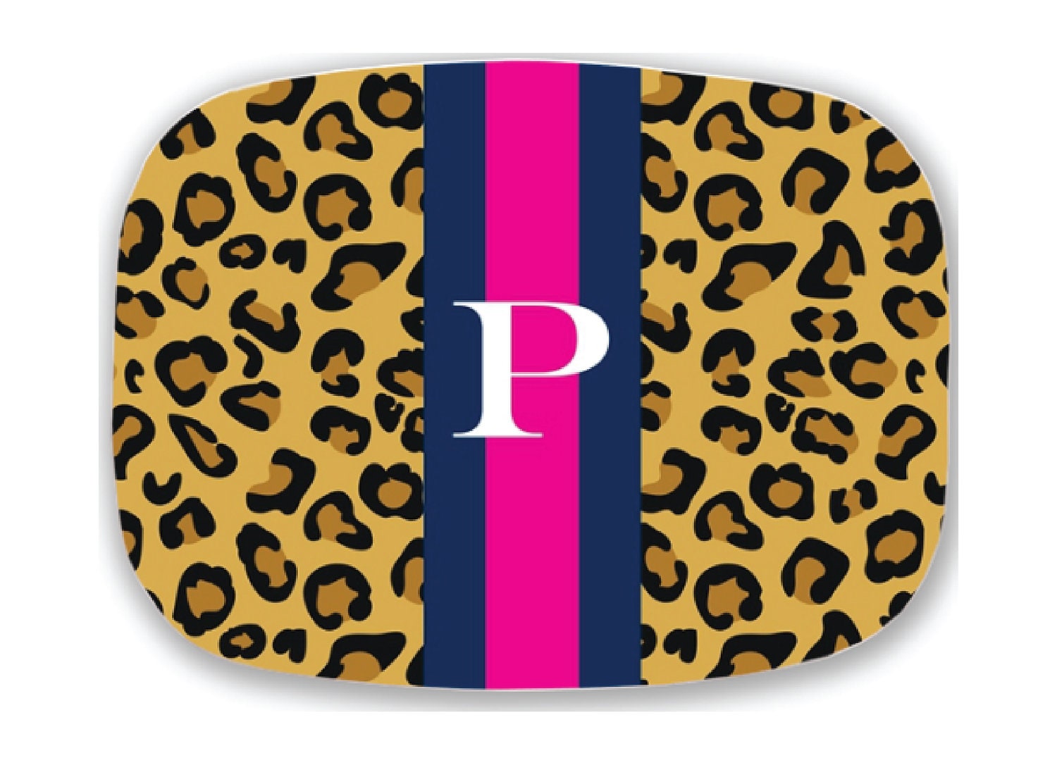 Personalized Melamine Platter - CHEETAH Collection - you pick color