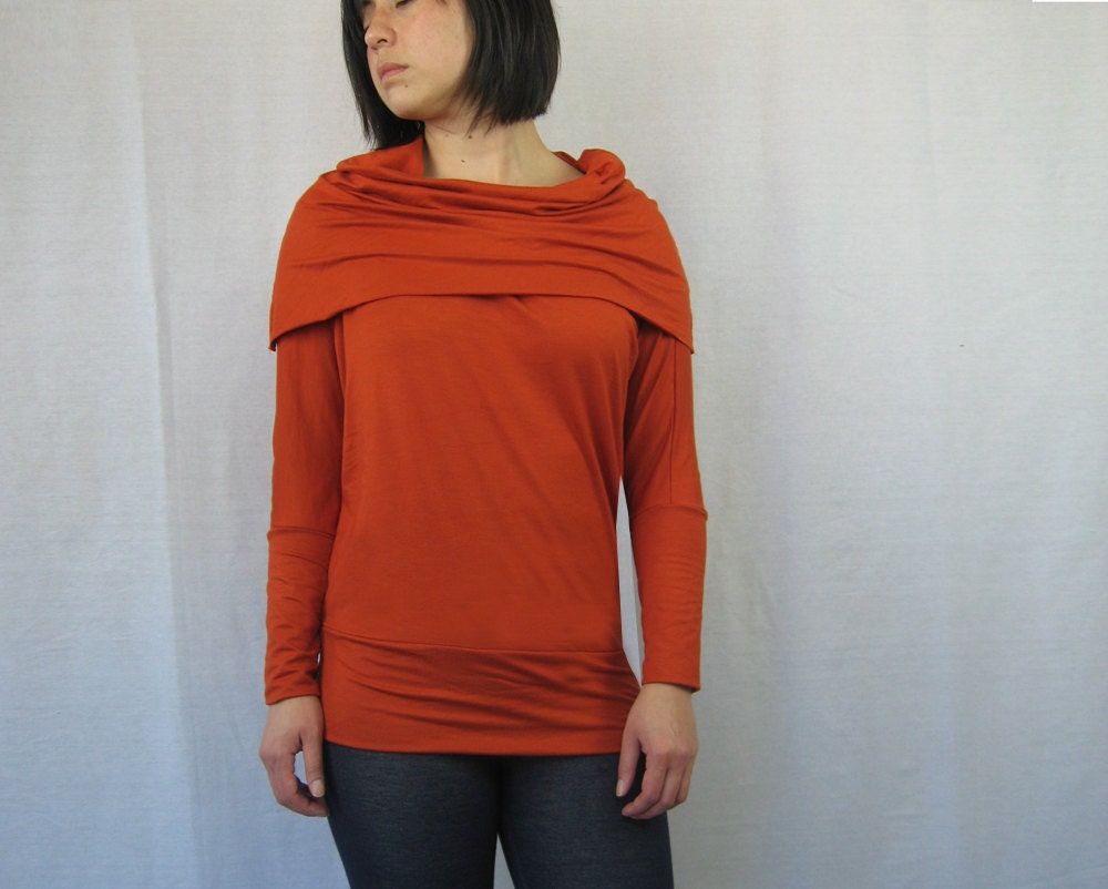 20% off Oversized Cowl in Pumpkin Jersey