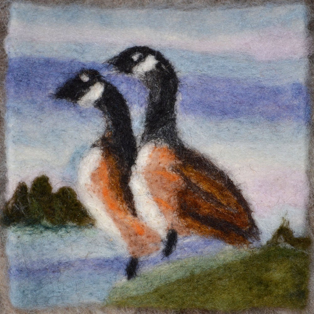 078 "Canada Geese" Thyme Tile Needle Felting Pattern Kit