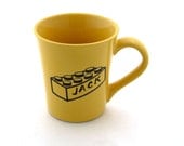 Personalized Custom Mug Lego (R) Brick Mug yellow stoneware
