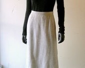 70s Carol Horn grey wool skirt - Carol Horn Habitat heathered A line skirt - 26 inch high waist size 4/6 - 1970s fashion designer chic