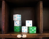 Wooden toy folk art dice ... set of two