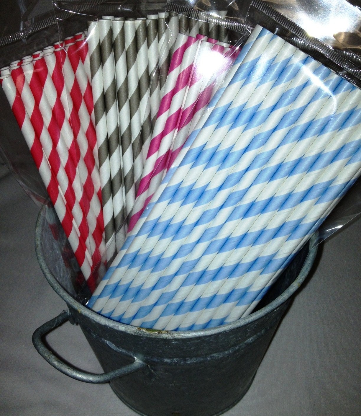 25 Stripe Paper Straws- 4 colors to choose from