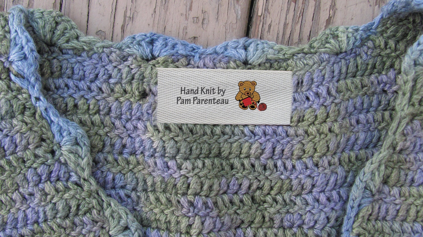 Personalized Knitting Labels-Teddy Bear knitting