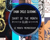 Dark Cycle Shirt of the Month Club - 12 Brand New Designs on American Apparel