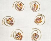 Autumn Wedding Hair Swirls Simulated Topaz AB Leaf Hair Swirls Hair Spins Hair Twists