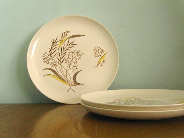 Midcentury Duncan Hines Stetson Dinner Plates SET OF THREE
