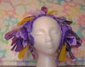 Woven Purple Iris Faerie Headdress for Belly Dance, Halloween, Cosplay