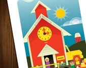 Vintage Fisher Price Schoolhouse Artprint