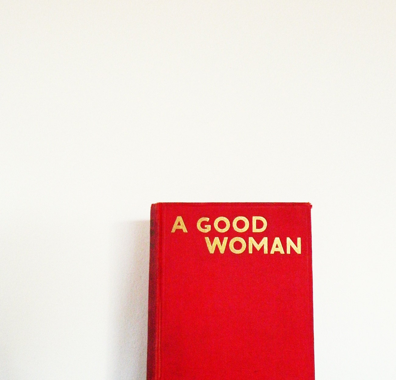 1920s Hardback Novel/Collectible Book/Vintage Book Decor/Bright Red Antique Book