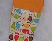 Diaper and Wipes Case Sleeve in Urban Zoologie Owls fabric - Ready to Ship